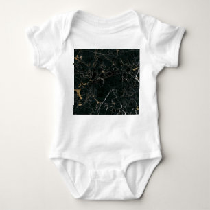 Body Para Bebé Mármol negro elegante: fondo texturado