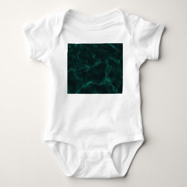 Body Para Bebé Mármol verde oscuro, textura perfecta. (Anverso)