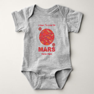 Body Para Bebé Mars The Red Planet Space Geek Solar System Fun