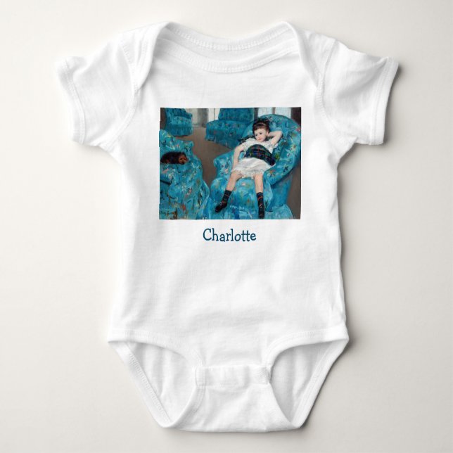 Body Para Bebé Mary Cassatt - Niña pequeña en un sillón azul (Anverso)