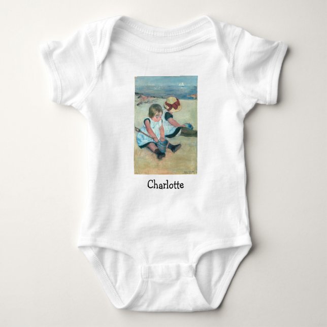 Body Para Bebé Mary Cassatt - Niños jugando en la playa (Anverso)