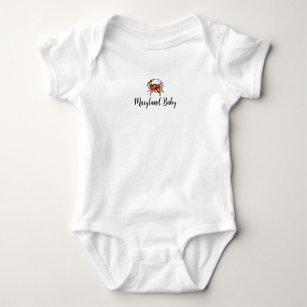 Body Para Bebé Maryland Baby with Crab Graphic Baby Bodysuit