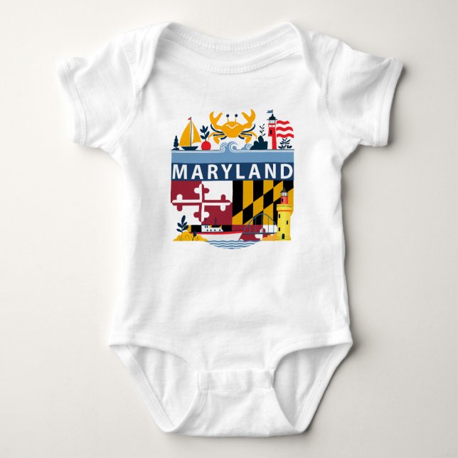 Body Para Bebé Maryland (Estados Unidos de América) (Anverso)