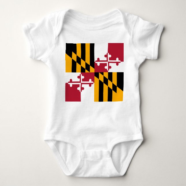 Body Para Bebé Maryland State Flag Stylish (Anverso)