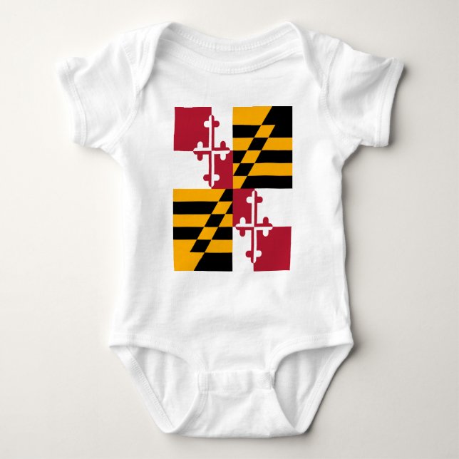 Body Para Bebé Maryland State Flag Stylish (Anverso)