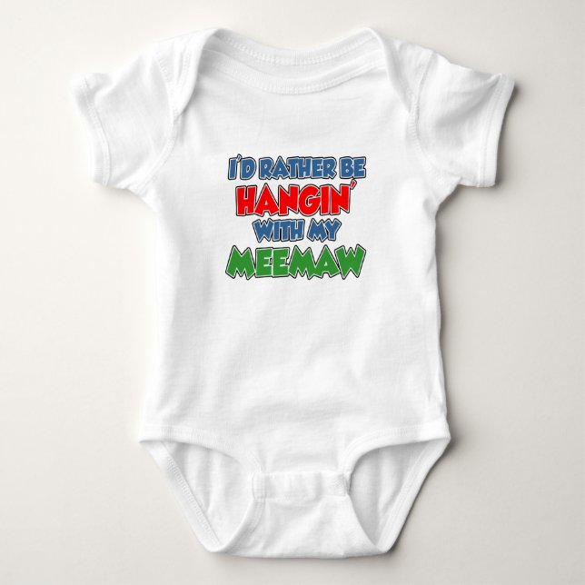 Body Para Bebé Más Bien Estar Colgando Con Meemaw (Anverso)
