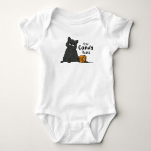 Body Para Bebé Más dulces por favor Halloween Gato Negro