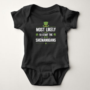 Body Para Bebé Más Probable Empezar Las Travesuras St Patrick's