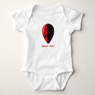 Body Para Bebé Máscara de Dualidad – Cara Minimalista Roja y Negr