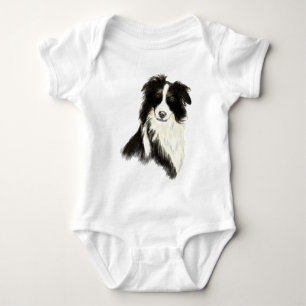 Body Para Bebé Mascota de Perro de color de borde de nombre perso