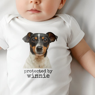 Body Para Bebé Mascota personalizado Foto de perro Protegida por