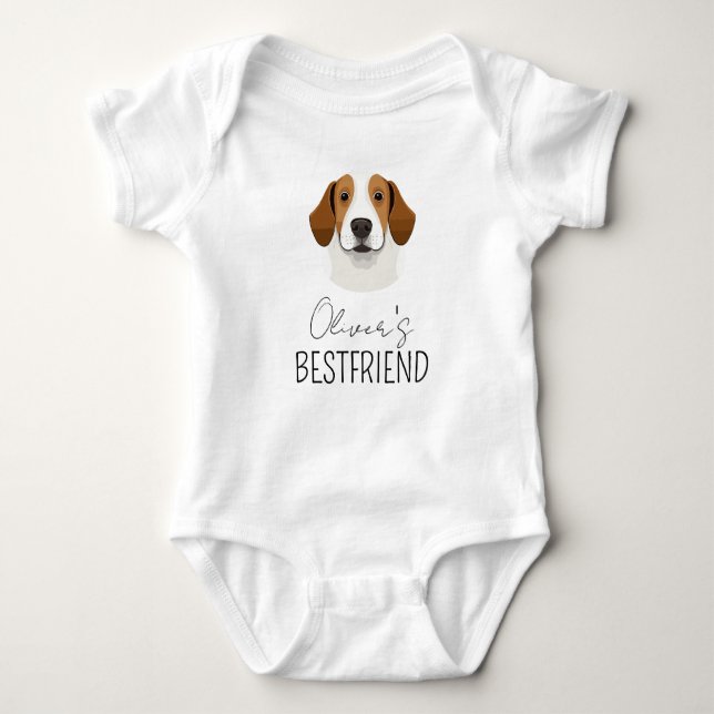 Body Para Bebé Mascota personalizado Foto Niño Bodysuit Infante P (Anverso)