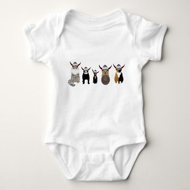 Body Para Bebé Mascotas de Viking Baby Bodysuit (Anverso)