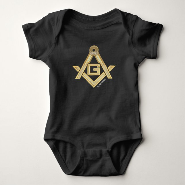 Body Para Bebé Masonic Golden Rush (Anverso)