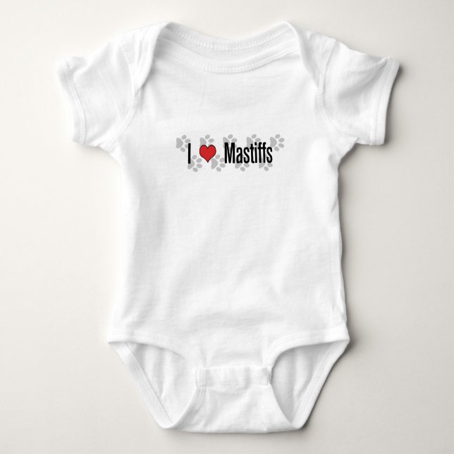 Body Para Bebé Mastines I (del corazón) (Anverso)
