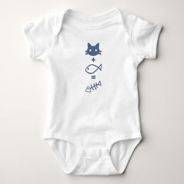 Body Para Bebé Matemática del gato (Anverso)