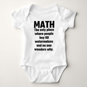 Body Para Bebé Matemáticas el único lugar en donde la gente