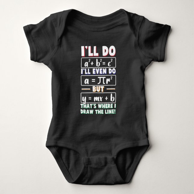 Body Para Bebé Math Teacher geek matemáticas Nerd Formula pi day (Anverso)