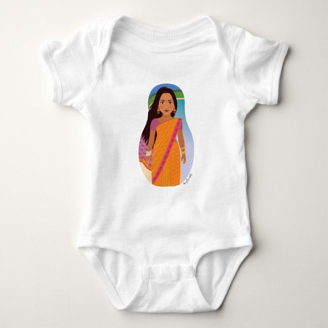 Body Para Bebé Matryoshka indio (Anverso)