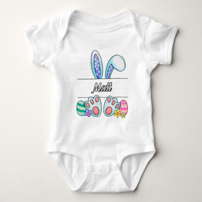 Body Para Bebé Matt Easter Bunny (Anverso)