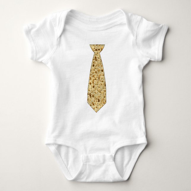 Body Para Bebé Matzo Passover Tie (Anverso)