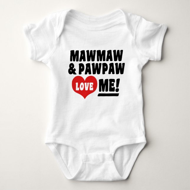 Body Para Bebé MawMaw Y PawPaw Me Aman (Anverso)