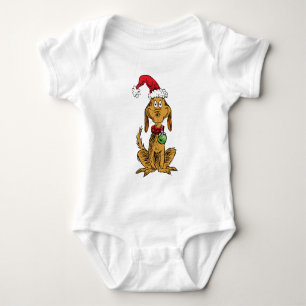 Body Para Bebé Max el perro con sombrero de Santa