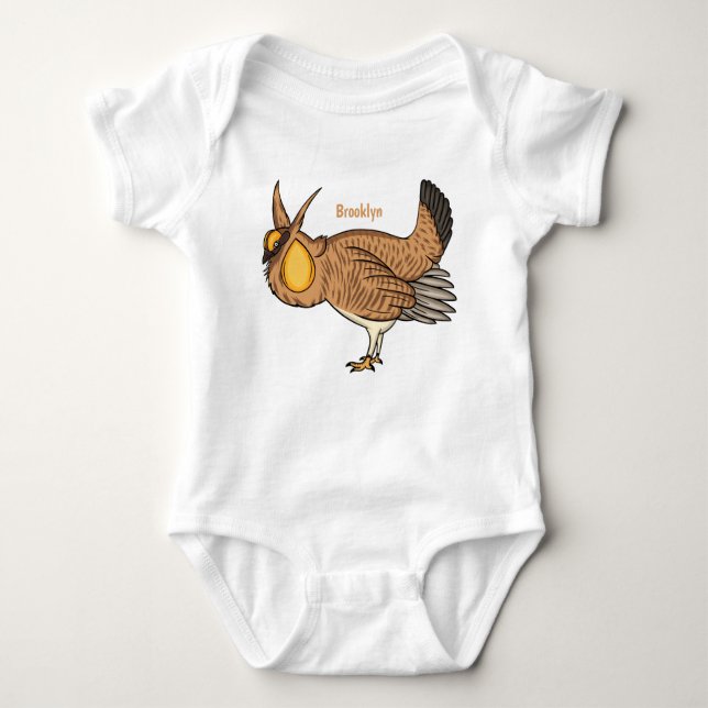 Body Para Bebé Mayor ilustracion de personalizado de pollo de pra (Anverso)