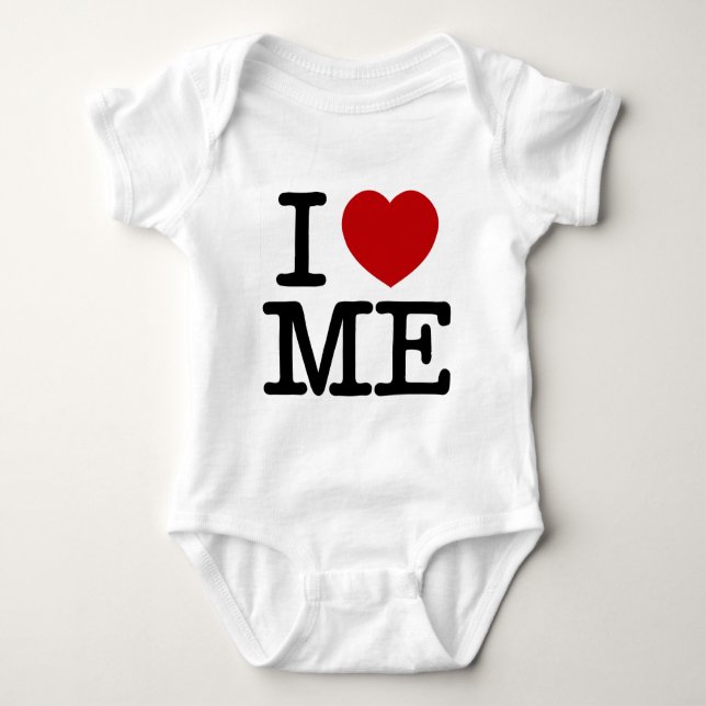 Body Para Bebé Me amo corazón me autoestima dignidad de confianza (Anverso)