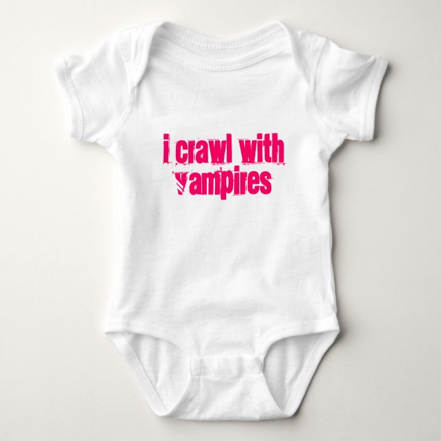 Body Para Bebé Me arrastro con los vampiros (Anverso)