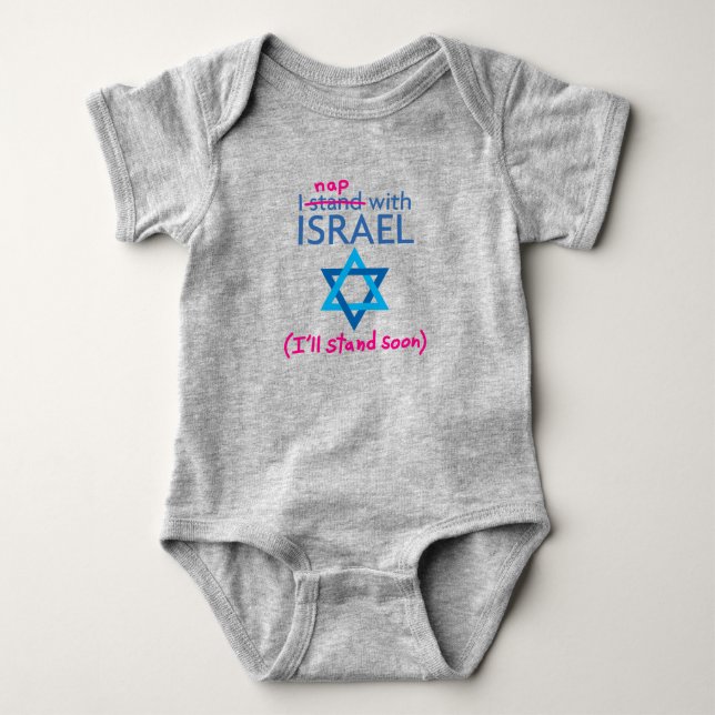 Body Para Bebé "Me echo la siesta con Israel" (Anverso)