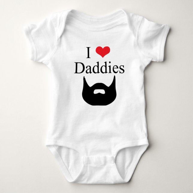 Body Para Bebé Me encanta la barba de Daddies (Anverso)