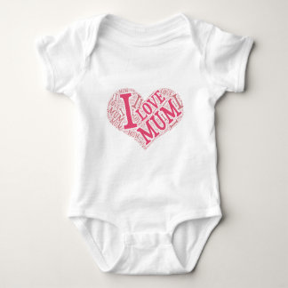 Body Para Bebé Me encanta la camiseta de manga larga de Mamá infa