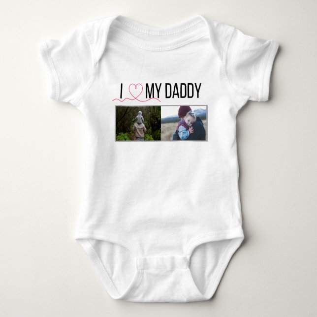 BODY PARA BEBÉ ME ENCANTA LA FOTO PERSONALIZADO DE MI PAPÁ DE BEB (Anverso)
