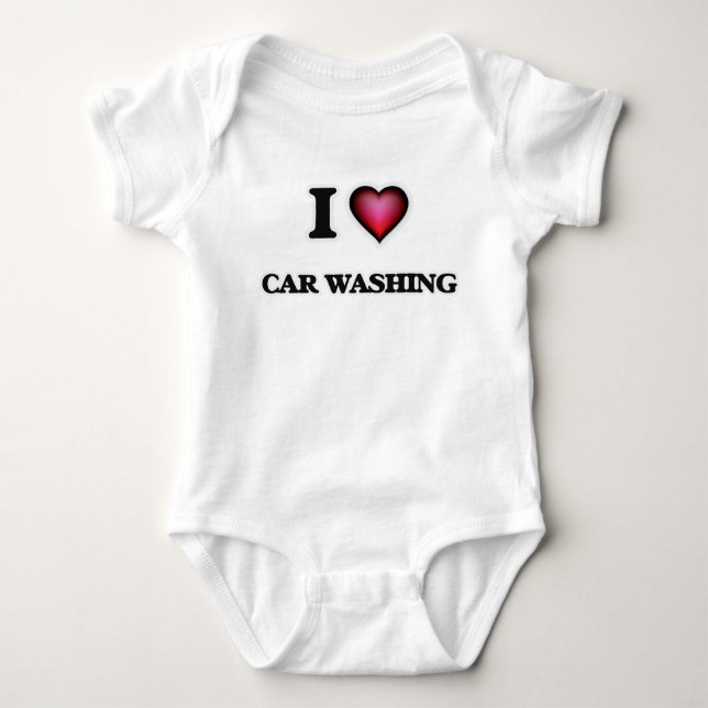 Body Para Bebé Me Encanta Lavar Coches (Anverso)
