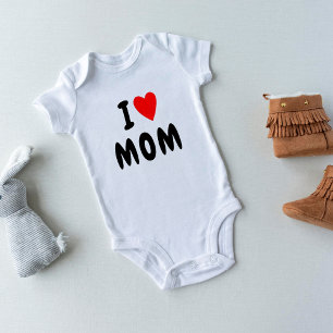 Body Para Bebé Me encanta M O M   Texto de personalizado del cora