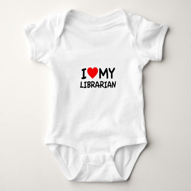 Body Para Bebé Me encanta mi bibliotecaria (Anverso)