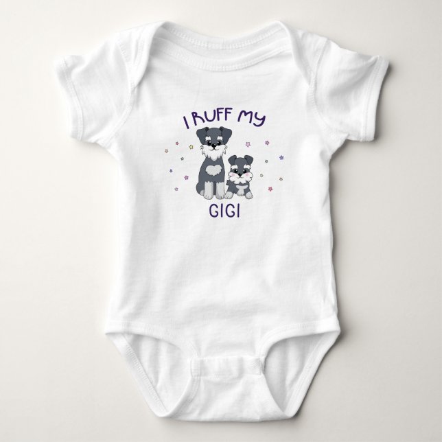 Body Para Bebé Me encanta mi Gigi - Cachorros adorables (Anverso)