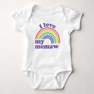 Body Para Bebé Me encanta mi memaw - El arcoiris suave