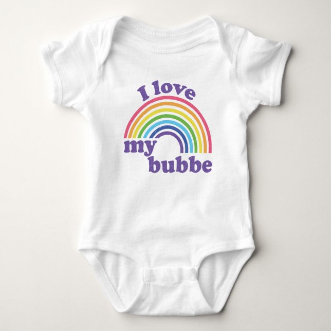 Body Para Bebé Me encanta mi púbbe - arcoiris lindo (Anverso)