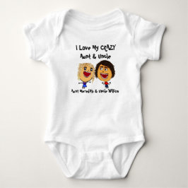 Body Para Bebé Me encanta mi tía loca y mi tío Personalizado