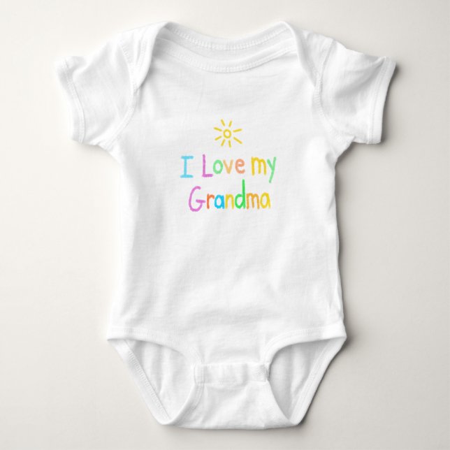 Body Para Bebé Me encanta mi traje de bebé de abuela (Anverso)