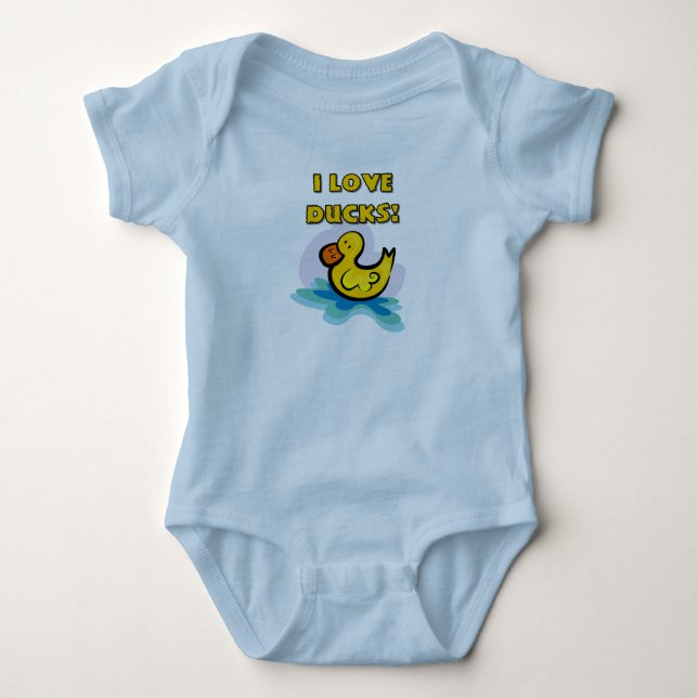 Body Para Bebé Me encantan los patos (Anverso)