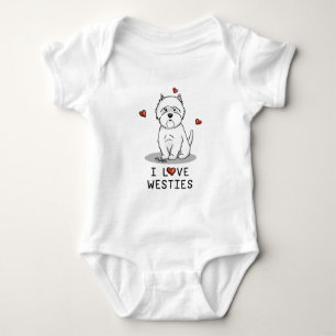 Body Para Bebé Me encantan los Westiers - Territorios blancos de