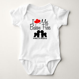 Body Para Bebé Me encantan mis dos frías de Bichon