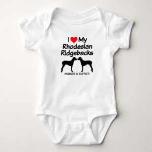 Body Para Bebé Me Encantan Mis Dos Perros Rhodes Ridgeback