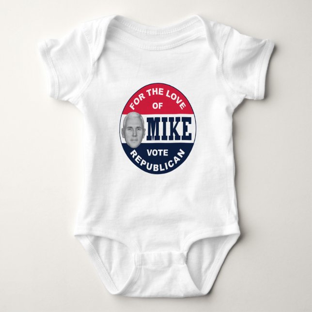 BODY PARA BEBÉ ME GUSTA MIKE-BUTTON-REPUBLICAN (Anverso)