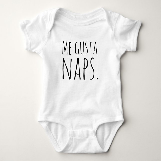 Body Para Bebé Me Gusta Naps (Anverso)