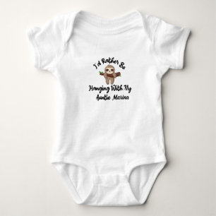 Body Para Bebé Me gustaría estar colgado con mi tía personalizada