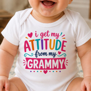 Body Para Bebé Me Saco Mi Actitud De Mi Bodysuit De Grammy
